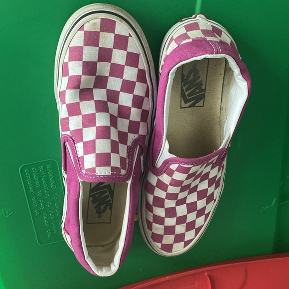 Dark purple, pink checkered, vans, preowned cute - Picture 9 of 12